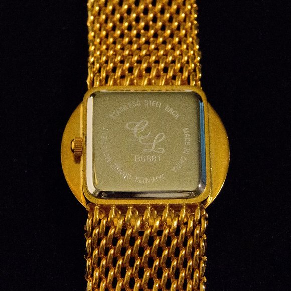 Colleen Lopez Ladies Gold and Crystal Dress Watch - Picture 6 of 11